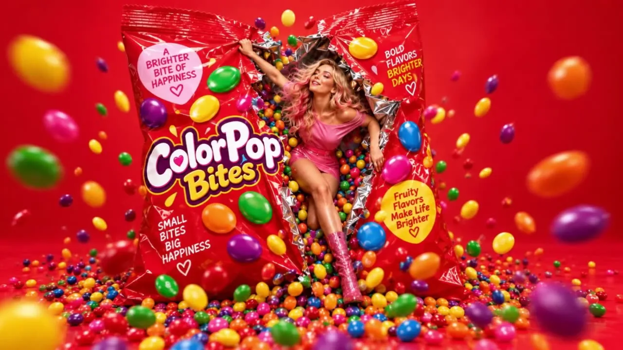 Un paquet de bonbons qui éclate
